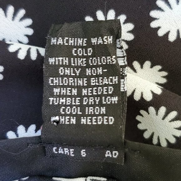 Alfani Black White Mint Green Flowers High-Low Button UP Roll-Tab Sleeve Top 2P - Picture 7 of 7